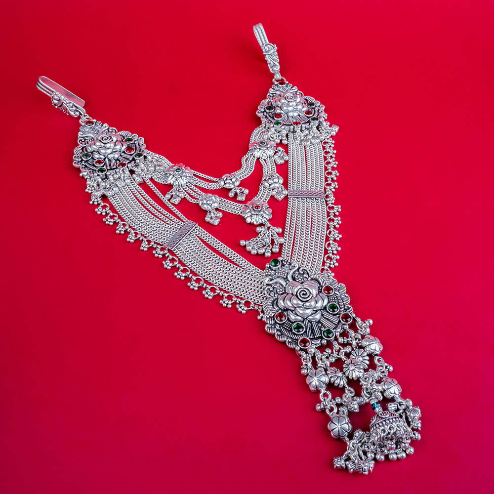 Heavy Double Juda With Brooch